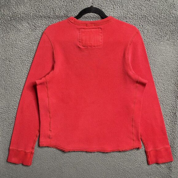 Vintage Abercrombie & Fitch Shirt Mens XL Red Muscle Fit Thermal Sweater Y2K - Picture 3 of 16